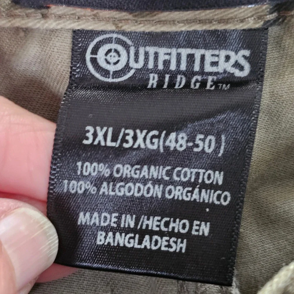 Outfitters Ridge Mens 3XL Realtree Camo Cargo Pants Organic Cotton 48x31 Hunting - Picture 2 of 10